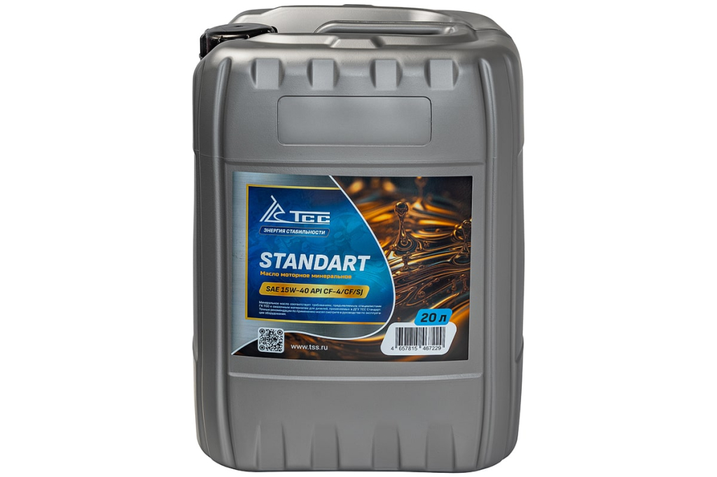 Масло моторное минеральное ТСС Стандарт SAE 15W40 CF-4 канистра 20л/Motor oil 20liter can 046934