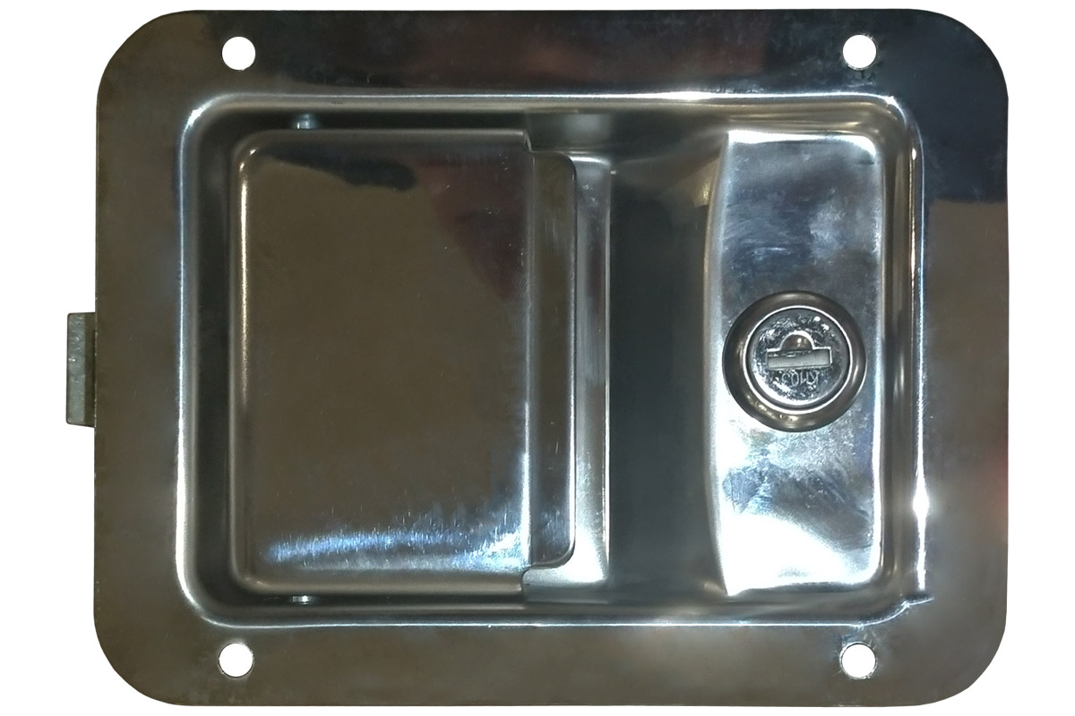 картинка Ручка с замком для кожуха стальная 012012-1